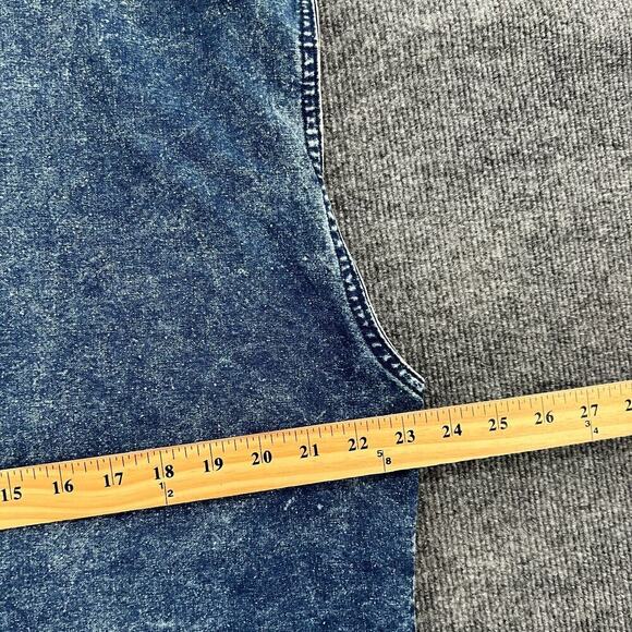 Vintage License Womens Denim Vest Size L Embellished Acid Wash Double Breasted - Picture 10 of 10